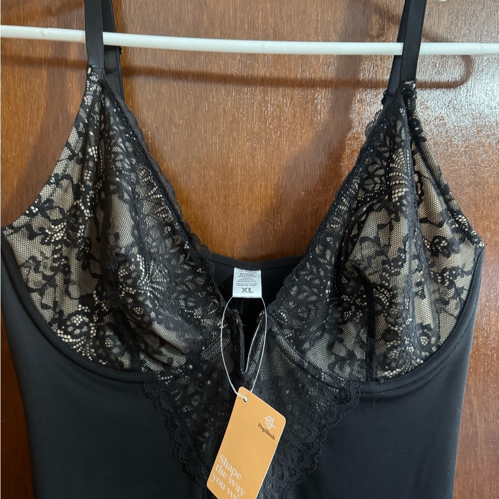 Black shapewear slip by Popilush
